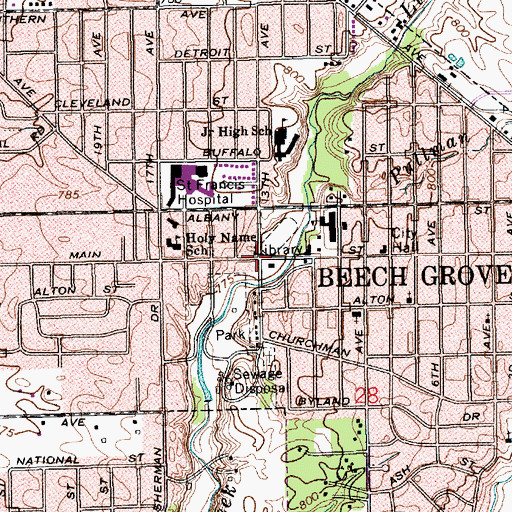Topographic Map of Fellowship of Christ, IN