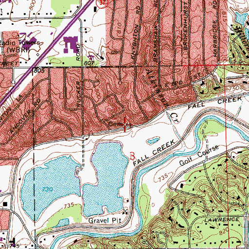 Topographic Map of Negley Cemetery, IN