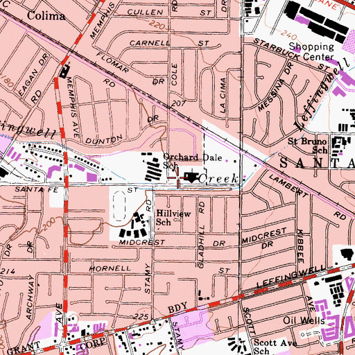 Topographic Map of Church of Jesus Christ of Latter Day Saints, CA