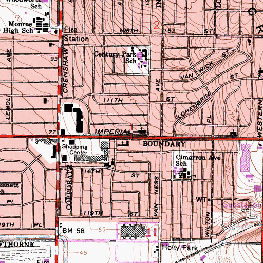 Topographic Map of Christ Centered Church, CA