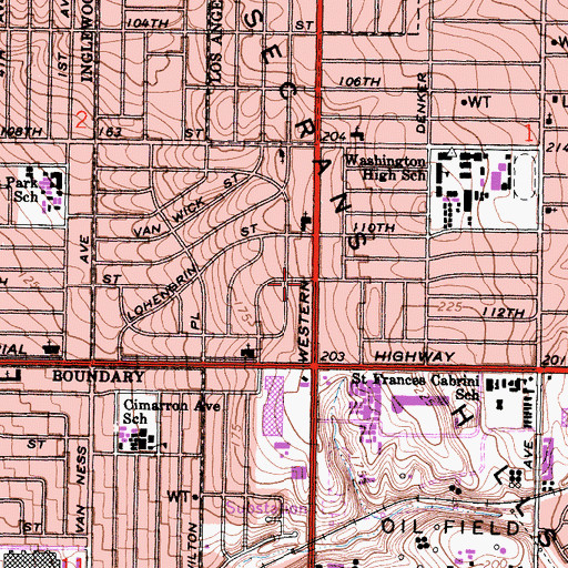 Topographic Map of Faithful Walk Ministries, CA