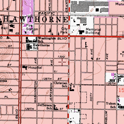 Topographic Map of Ahmadiyya Muslim Center, CA
