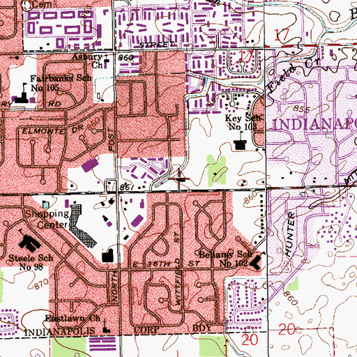 Topographic Map of New Fellowship Family Church, IN
