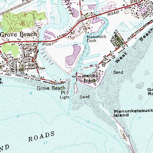 Topographic Map of Patchogue River, CT