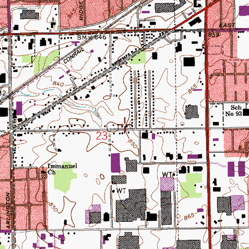 Topographic Map of Shinning Star Baptist Church, IN