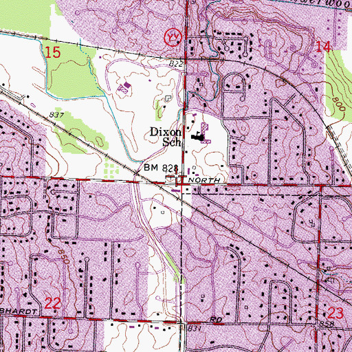 Topographic Map of Pioneer Cemetery, WI