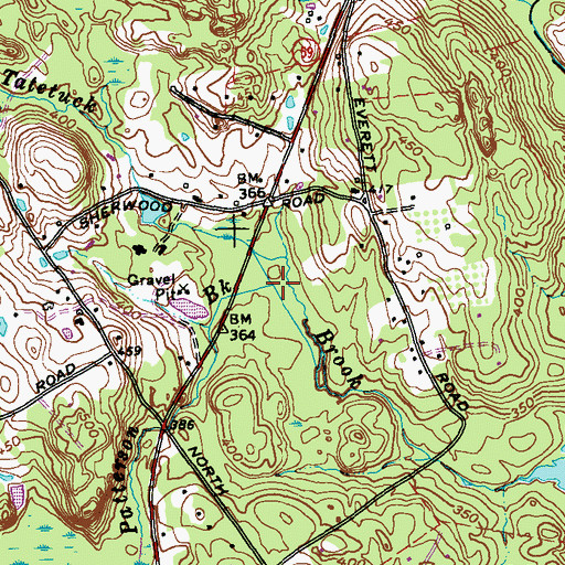 Topographic Map of Patterson Brook, CT