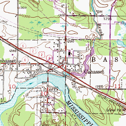 Topographic Map of Community Bible Chapel, MN