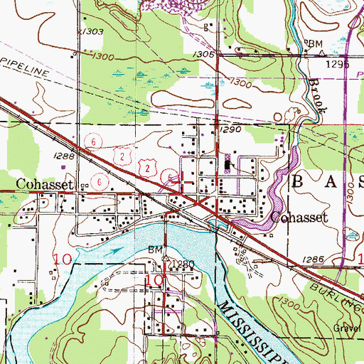Topographic Map of Cohasset Fire and Rescue, MN