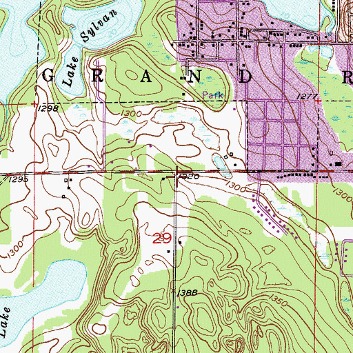 Topographic Map of Grand Rapids Baptist Church, MN
