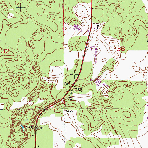 Topographic Map of Zion Evangelical Lutheran Church, MN