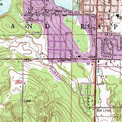 Topographic Map of Fellowship of Believers, MN