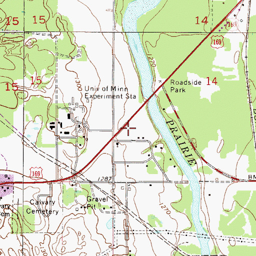 Topographic Map of Midway Mobile Home Park, MN