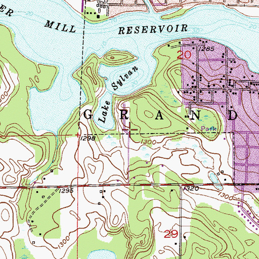 Topographic Map of North Star Moblie Home Park, MN