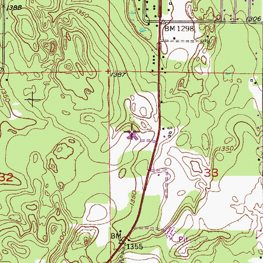 Topographic Map of Leisure Hills Care Center, MN