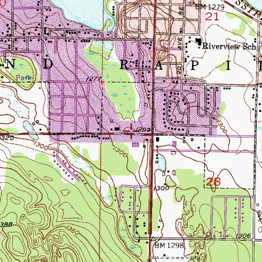 Topographic Map of Northern Pines Ortho Clinic, MN