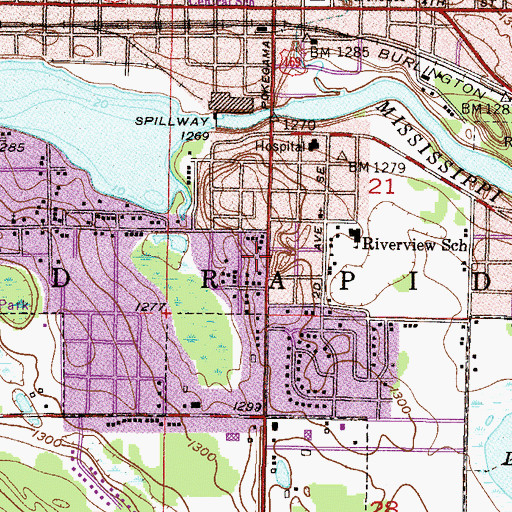 Topographic Map of Jehovah's Witnesses Congregation, MN