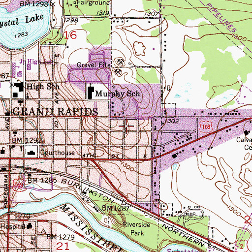 Topographic Map of Salem Lutheran Brethren Church, MN