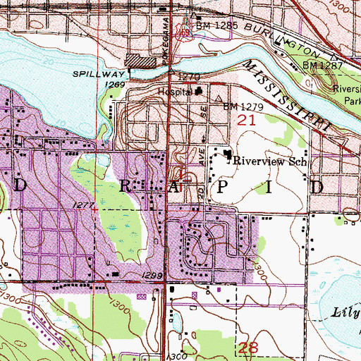 Topographic Map of Full Gospel Church, MN
