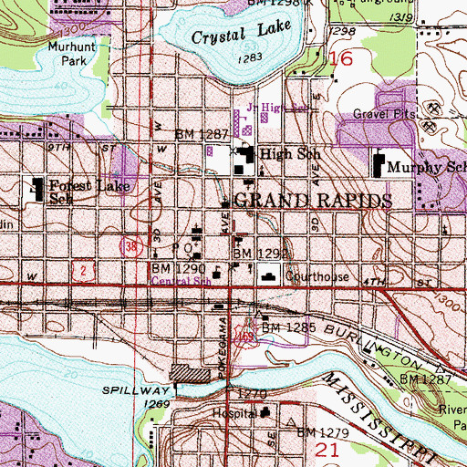 Topographic Map of Christ Episcopal Church, MN