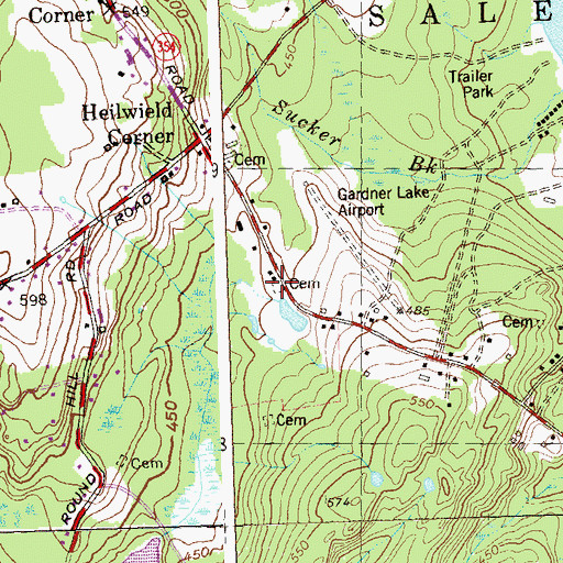 Topographic Map of Paugwaunk Church, CT