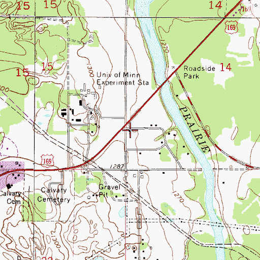 Topographic Map of Solid Rock Church of God, MN