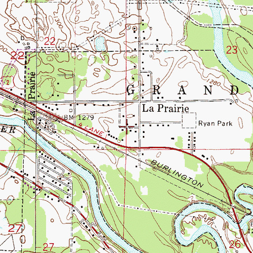 Topographic Map of Split Hand Community Church, MN