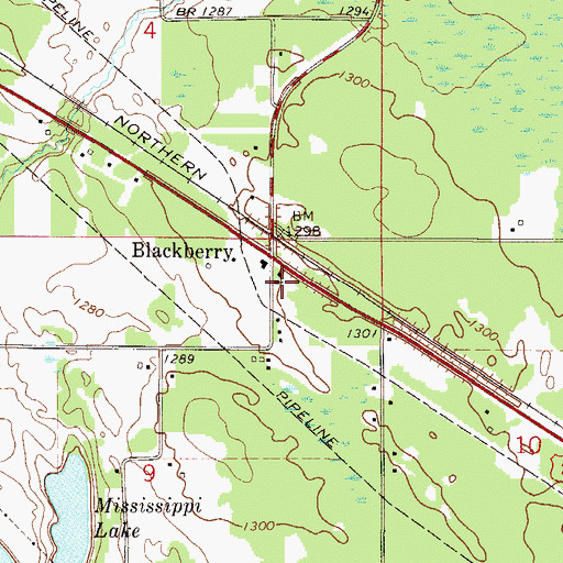 Topographic Map of Blackberry Seventh Day Adventist Church, MN