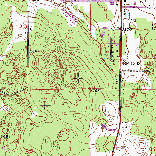 Topographic Map of Saint Joseph's Catholic Grade School, MN