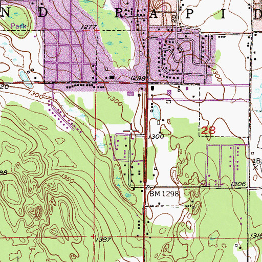 Topographic Map of Pokegama Plaza, MN