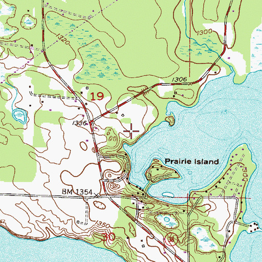 Topographic Map of Prarie Lake Campground, MN