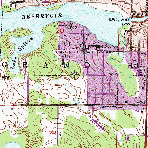Topographic Map of D A Grossendorf Park, MN