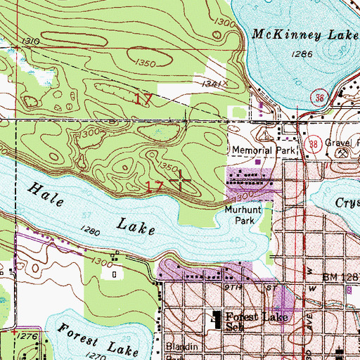 Topographic Map of Grand Rapids High School, MN