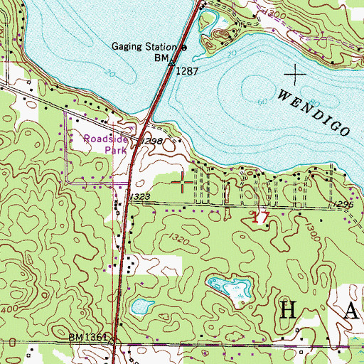 Topographic Map of Birch Cove Resort and Campground, MN