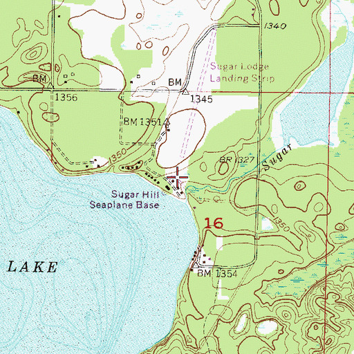 Topographic Map of Sugarbrooke Golf Club, MN