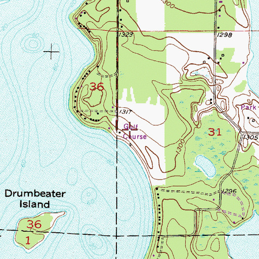 Topographic Map of Pokegama Golf Course, MN