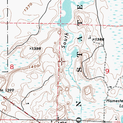 Topographic Map of Woodland Terrace Mobile Home Park, MN