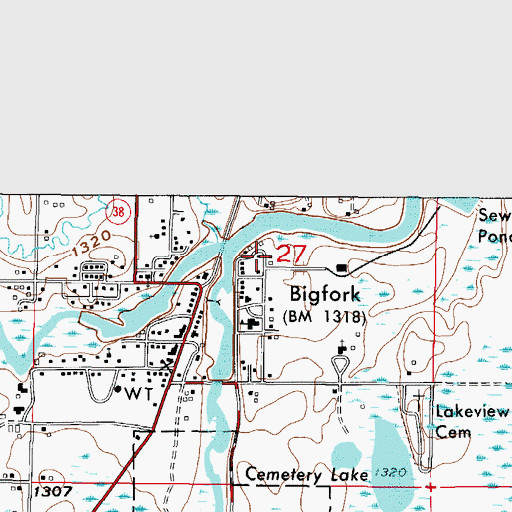 Topographic Map of Northland Medical Clinic, MN