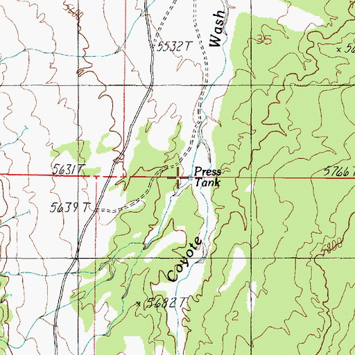 Topographic Map of Press Tank, AZ