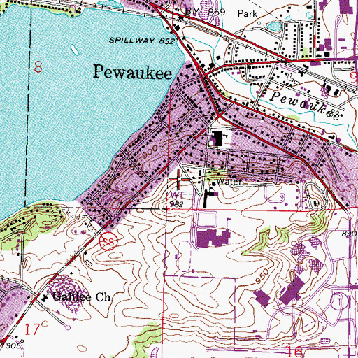 Topographic Map of Forest Hill Cemetery, WI