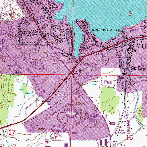Topographic Map of Muskego Center Cemetery (historical), WI