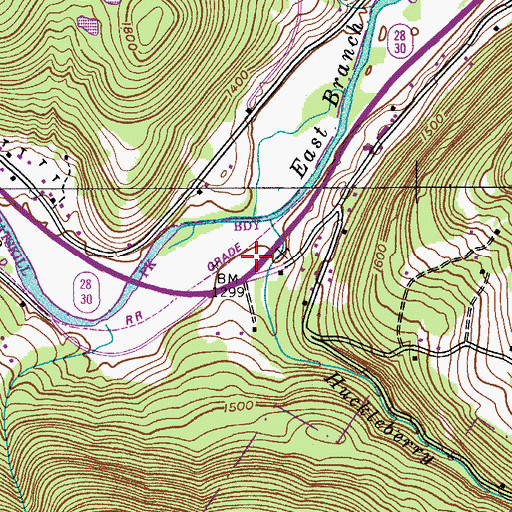 Topographic Map of Old Stone School (historical), NY