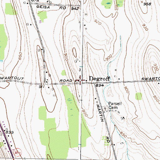 Topographic Map of School Number 3 (historical), NY
