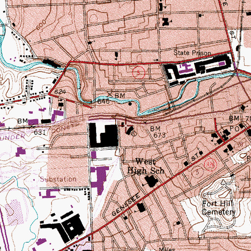 Topographic Map of Lehigh Valley Station (historical), NY