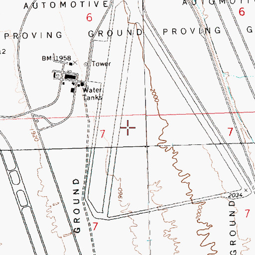 Topographic Map of Yucca Army Air Field (historical), AZ