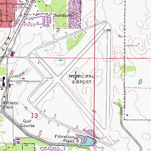 Topographic Map of Zephyrhills Army Air Field (historical), FL