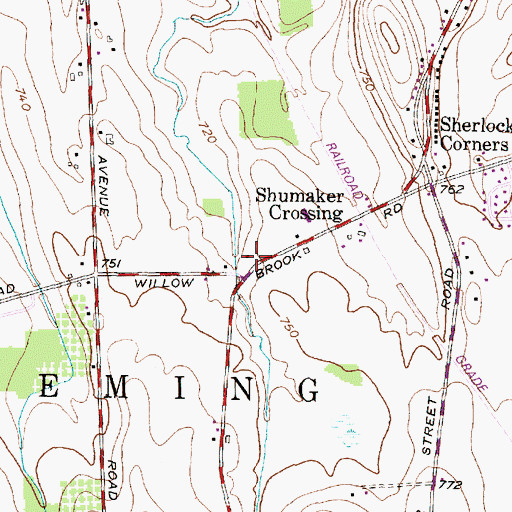 Topographic Map of School Number 4 (historical), NY