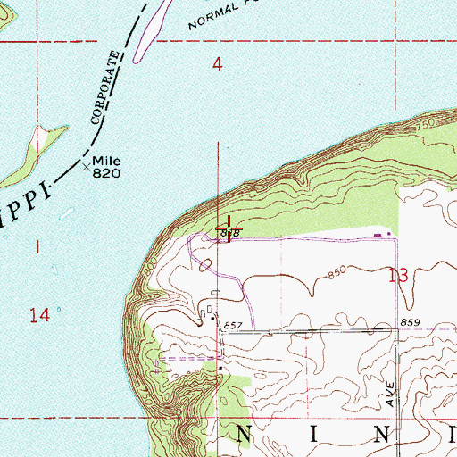 Topographic Map of Spring Lake Regional Park, MN