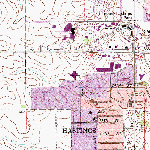 Topographic Map of Christa McAuliffe Elementary School, MN