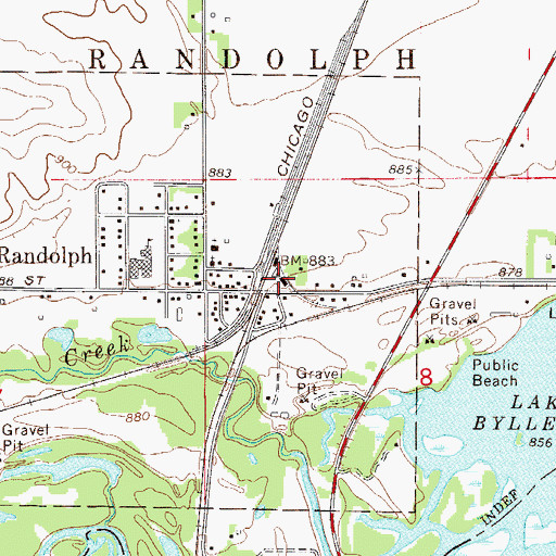Topographic Map of Randolph, MN